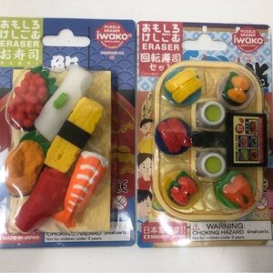 Colorful Sushi Eraser Set
